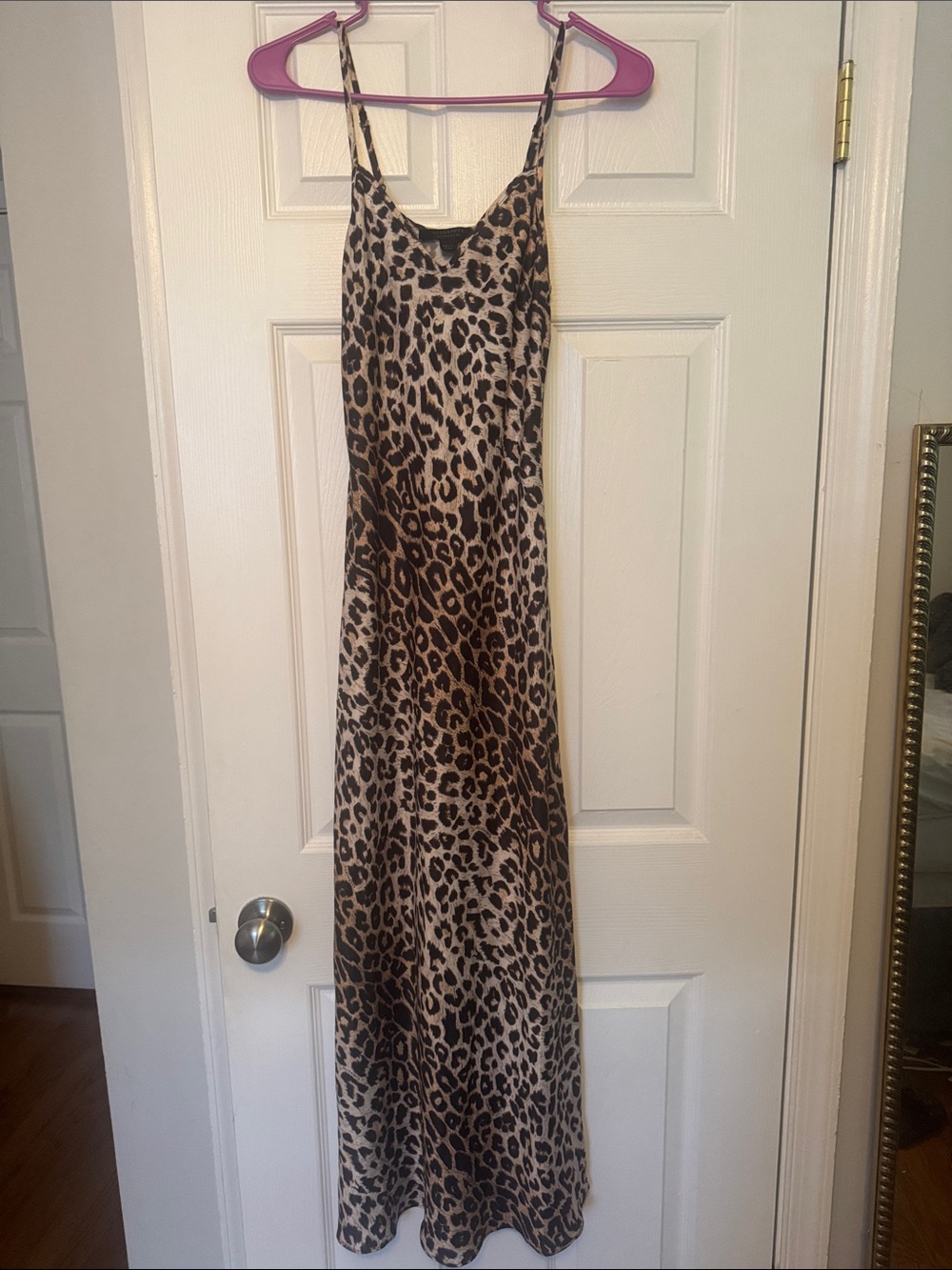 AllSaints Leopard Print Maxi Dress - Brown & Black